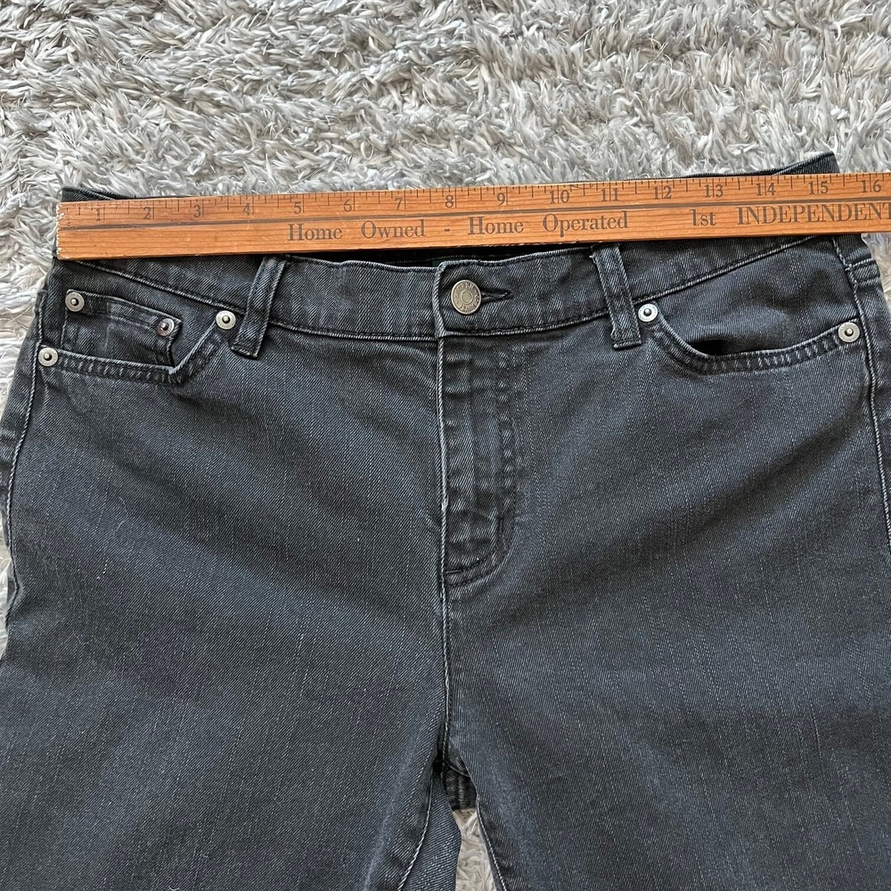 LRL Ralph Lauren Jeans Co Sz 10P Black Classic Straight Denim Women's Designer - Picture 8 of 11